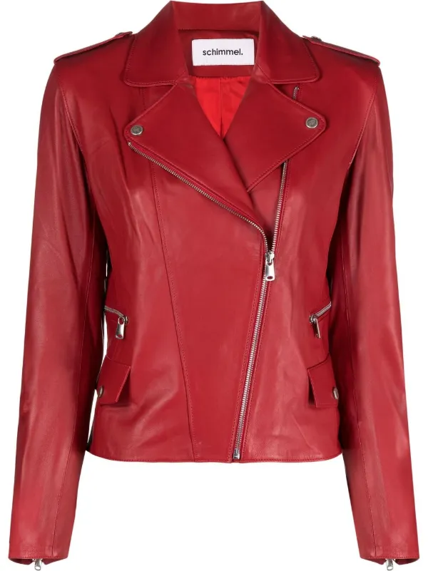 side chain leather jacket