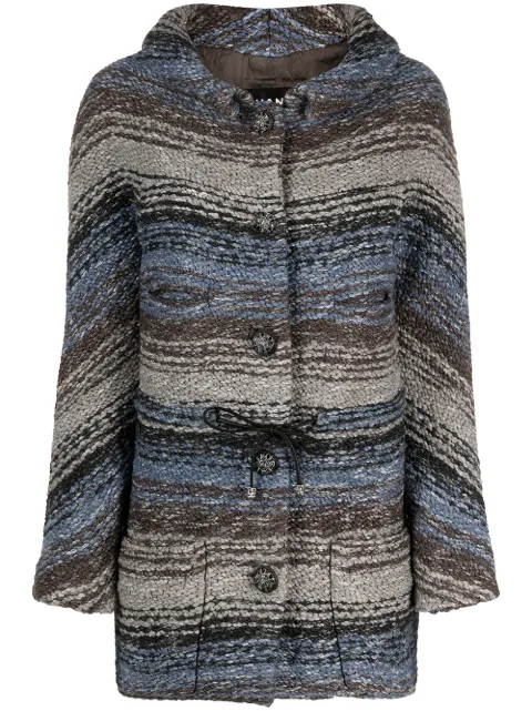 CHANEL Pre-Owned chamarra tejida a rayas horizontales 2010
