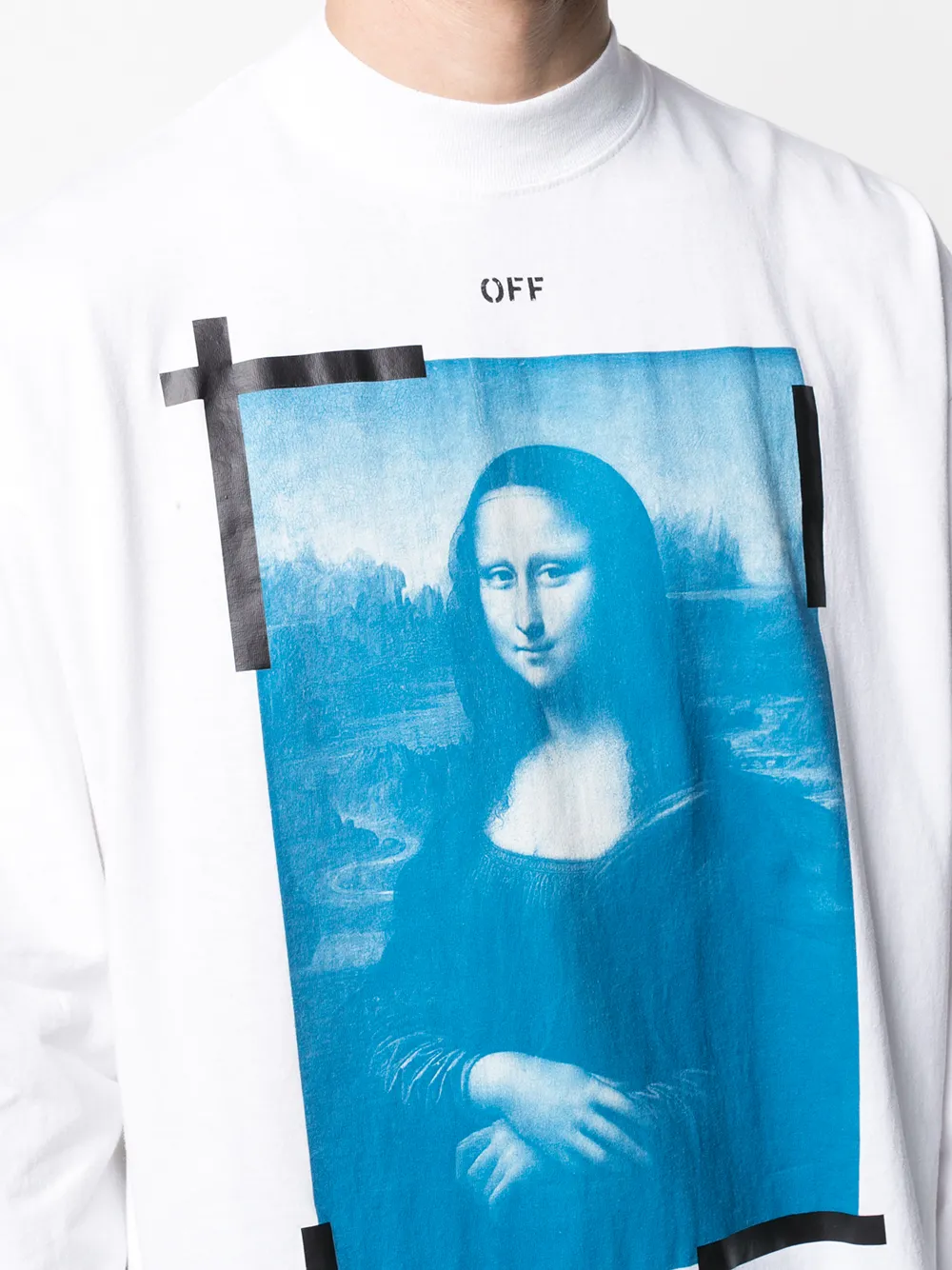 фото Off-white футболка с принтом mona lisa и логотипом arrows