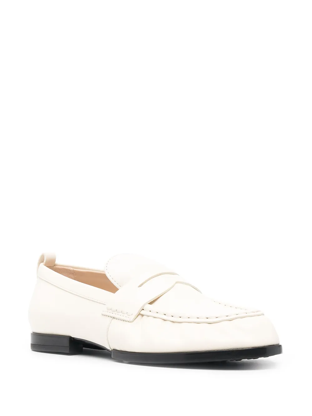 Tod's Leather Penny Loafers In Neutrals