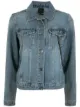 Image 1 of Armani Exchange chain-trimmed denim jacket