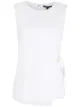 Image 1 of Armani Exchange wrap-style belted sleeveless blouse