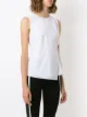 Armani Exchange wrap-style belted sleeveless blouse