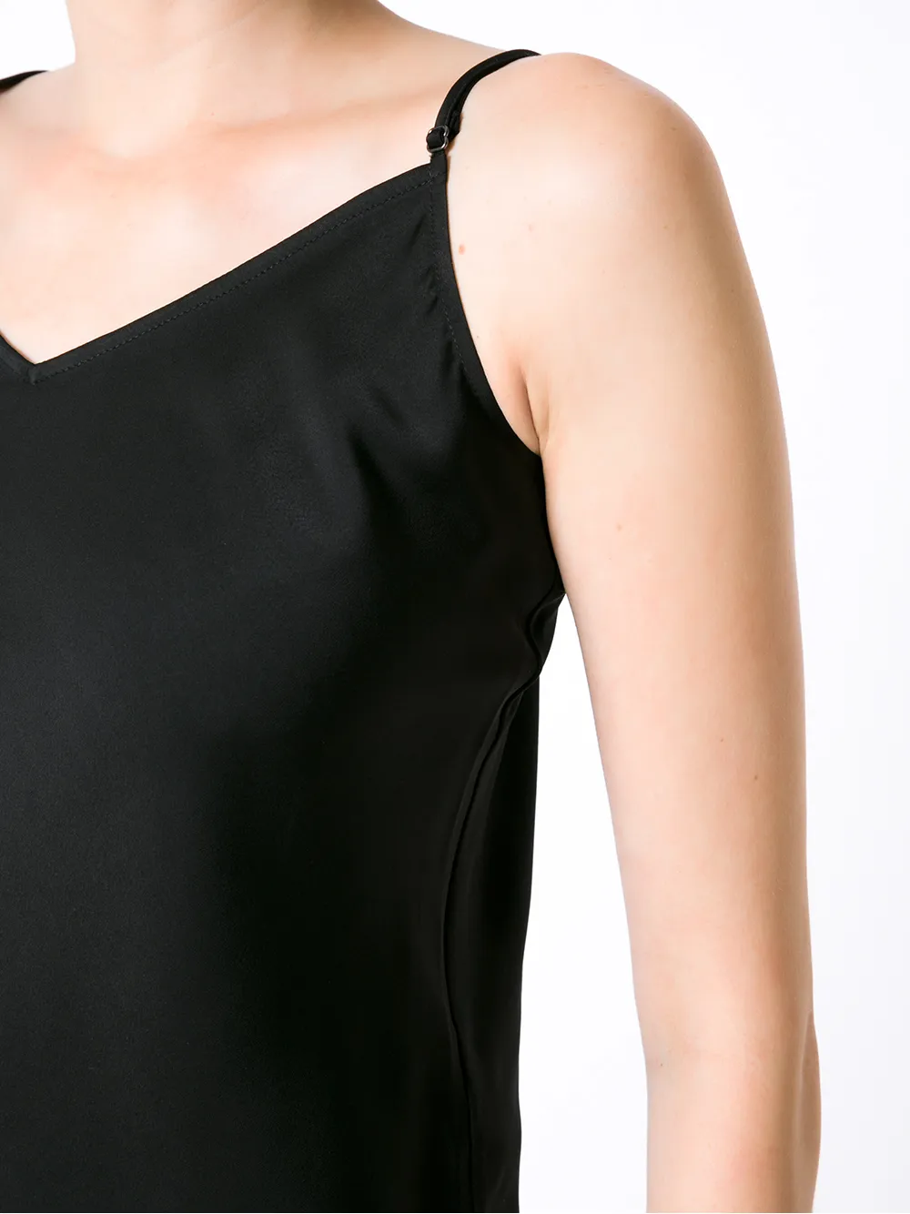 Shop Armani Exchange Spaghetti-strap Tank Top In Black