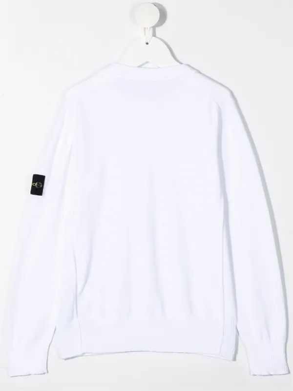 White stone island sweatshirt junior Clearance