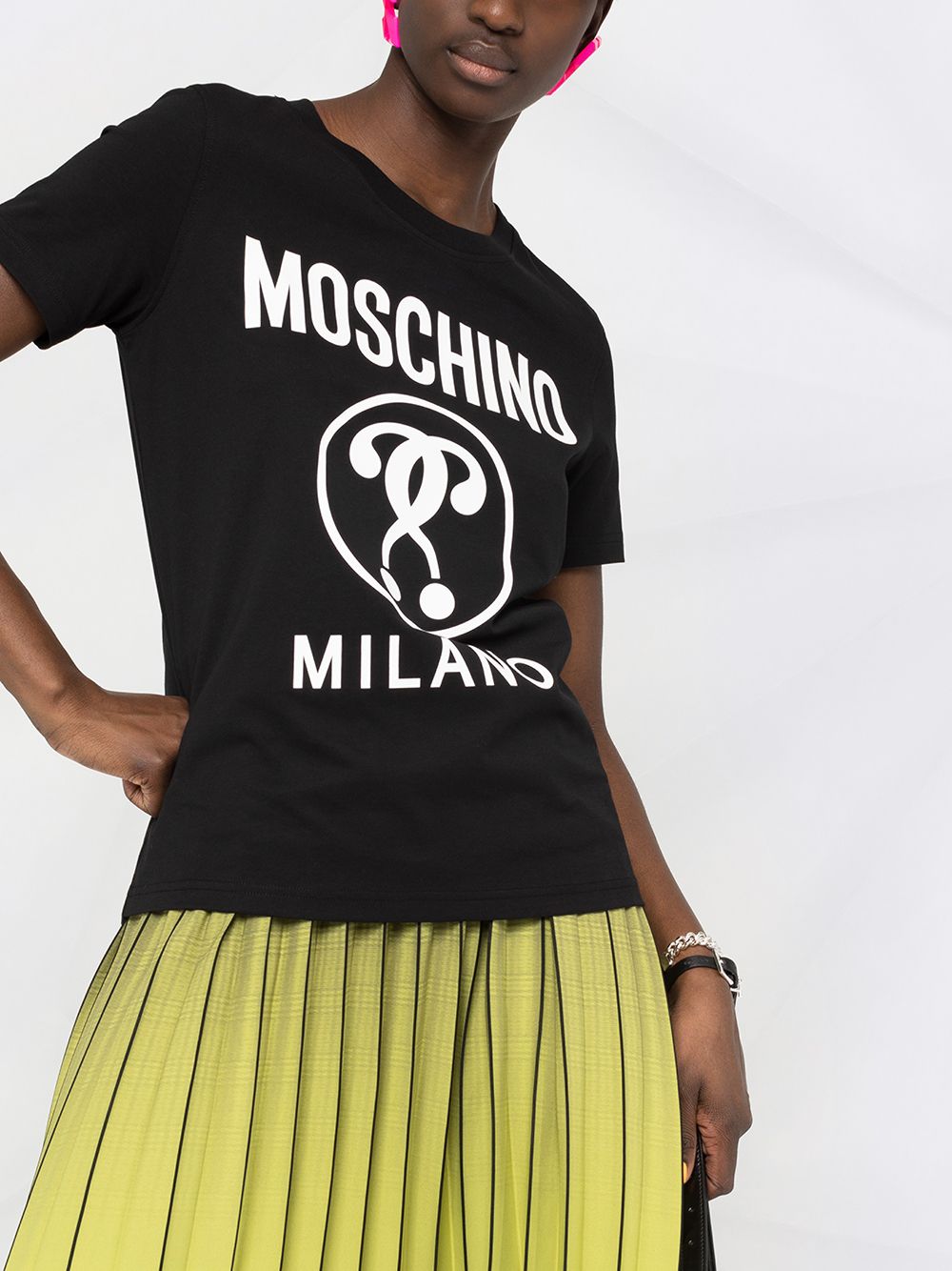 фото Moschino футболка с принтом и логотипом