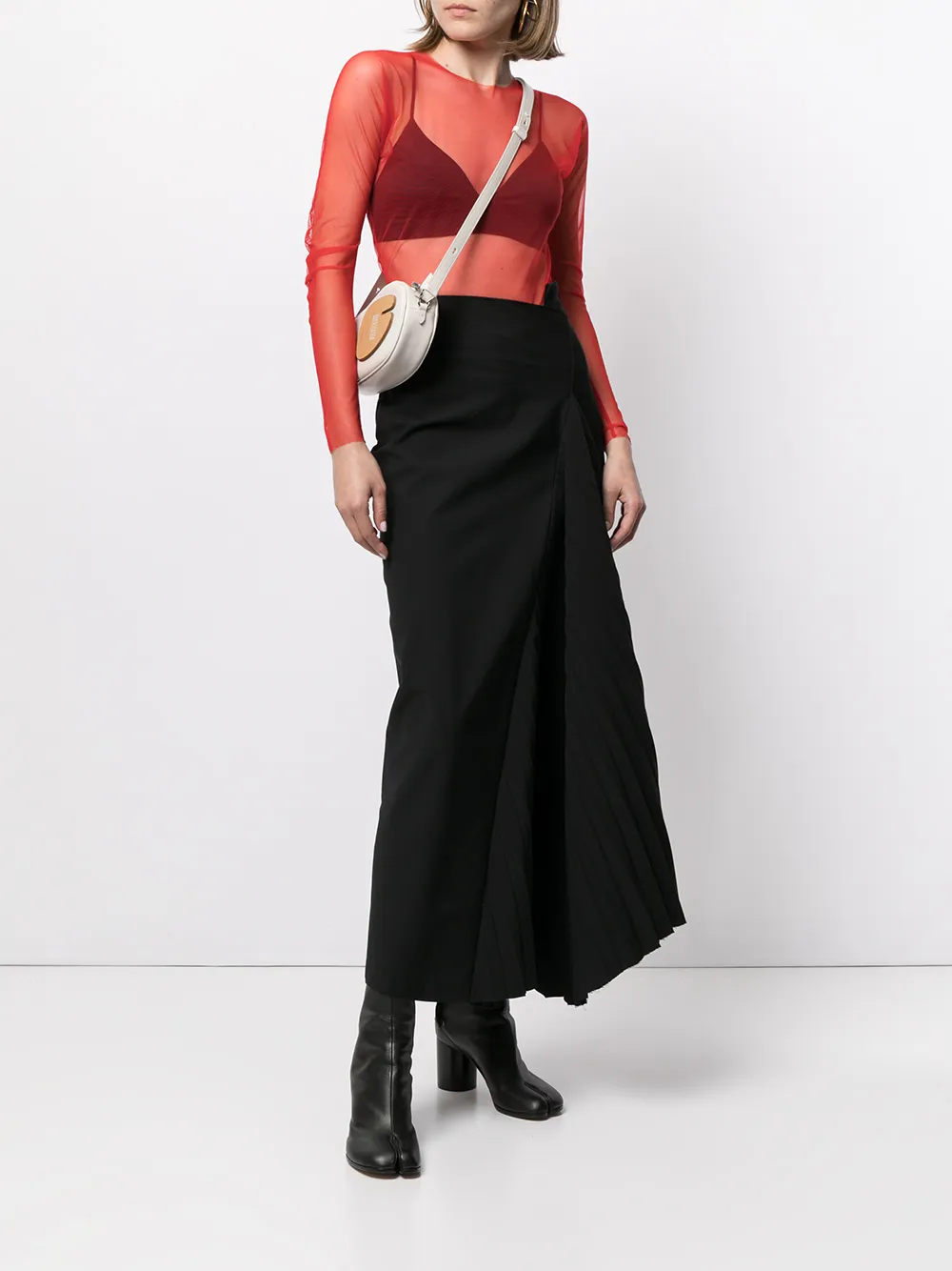 фото Maison margiela прозрачный топ асимметричного кроя