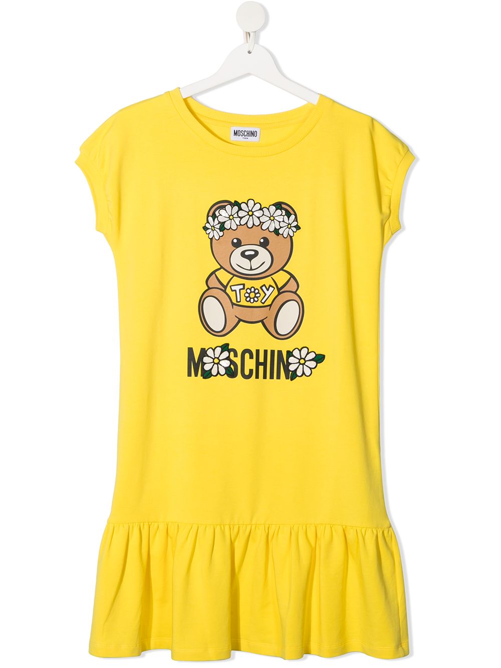 фото Moschino kids платье-футболка с принтом teddy bear