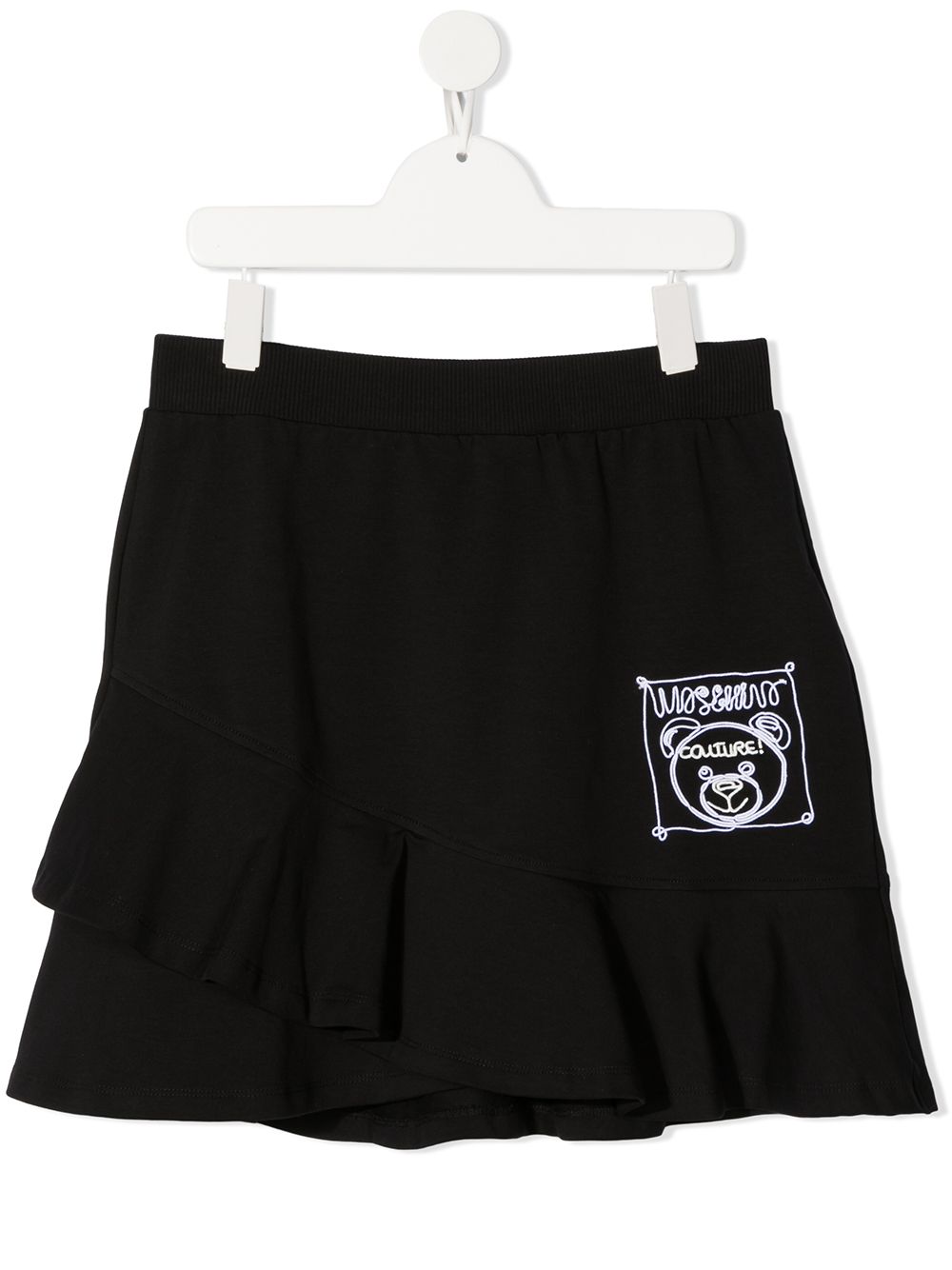 фото Moschino kids рубашка с вышивкой и оборками