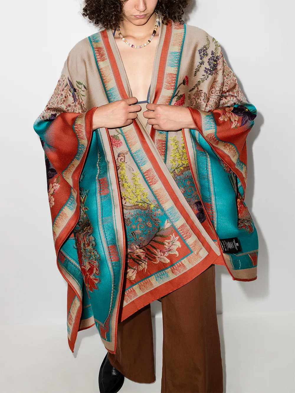 Image 2 of ETRO paisley-jacquard cape
