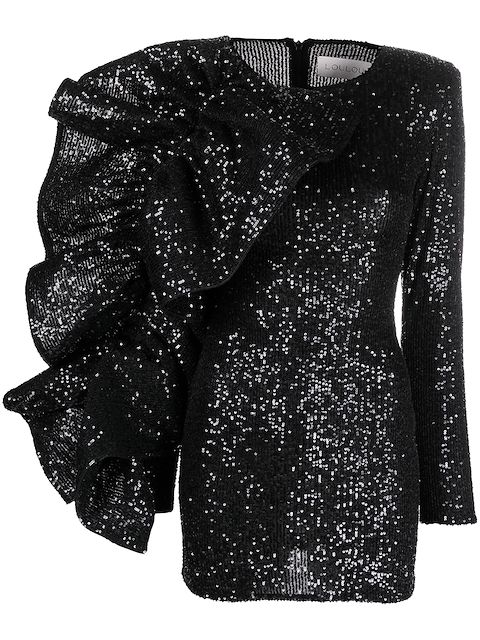Loulou vestido corto bordado con lentejuelas