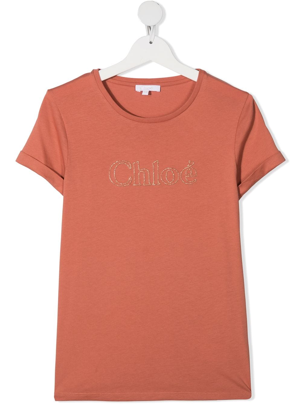 фото Chloé kids футболка с вышитым логотипом