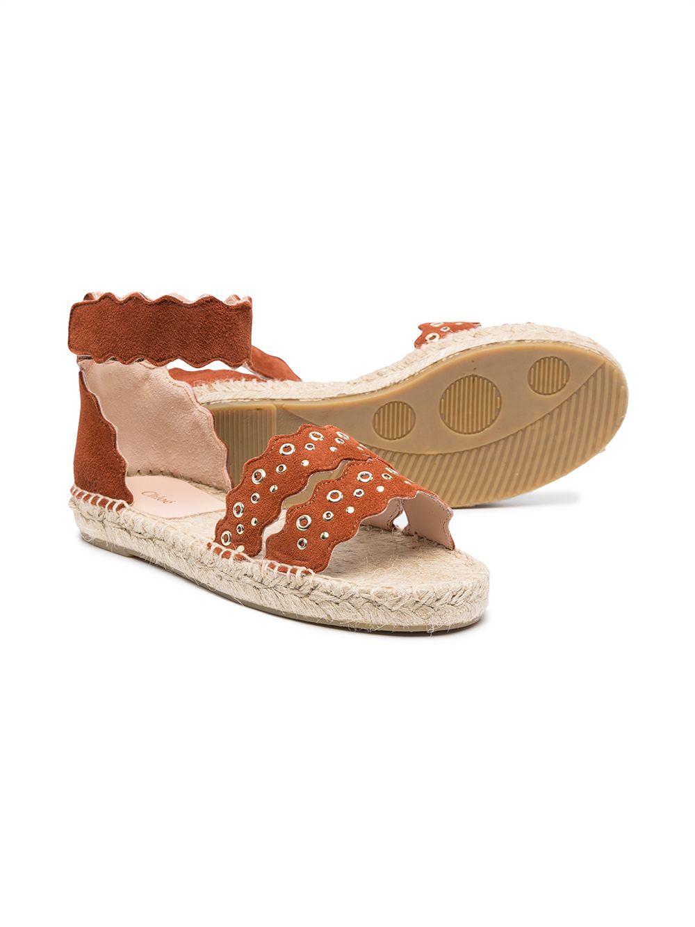 Chloé Kids Suède sandalen - Bruin