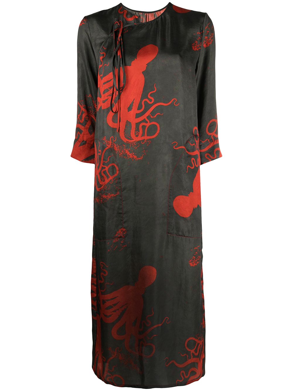 фото Uma wang платье миди с принтом