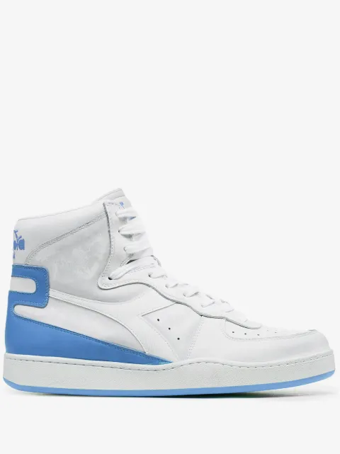 Diadora high-top panelled leather sneakers
