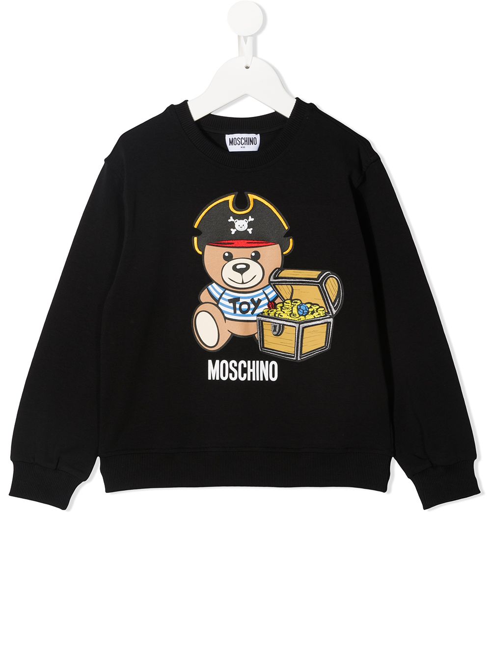 фото Moschino kids толстовка с принтом teddy bear