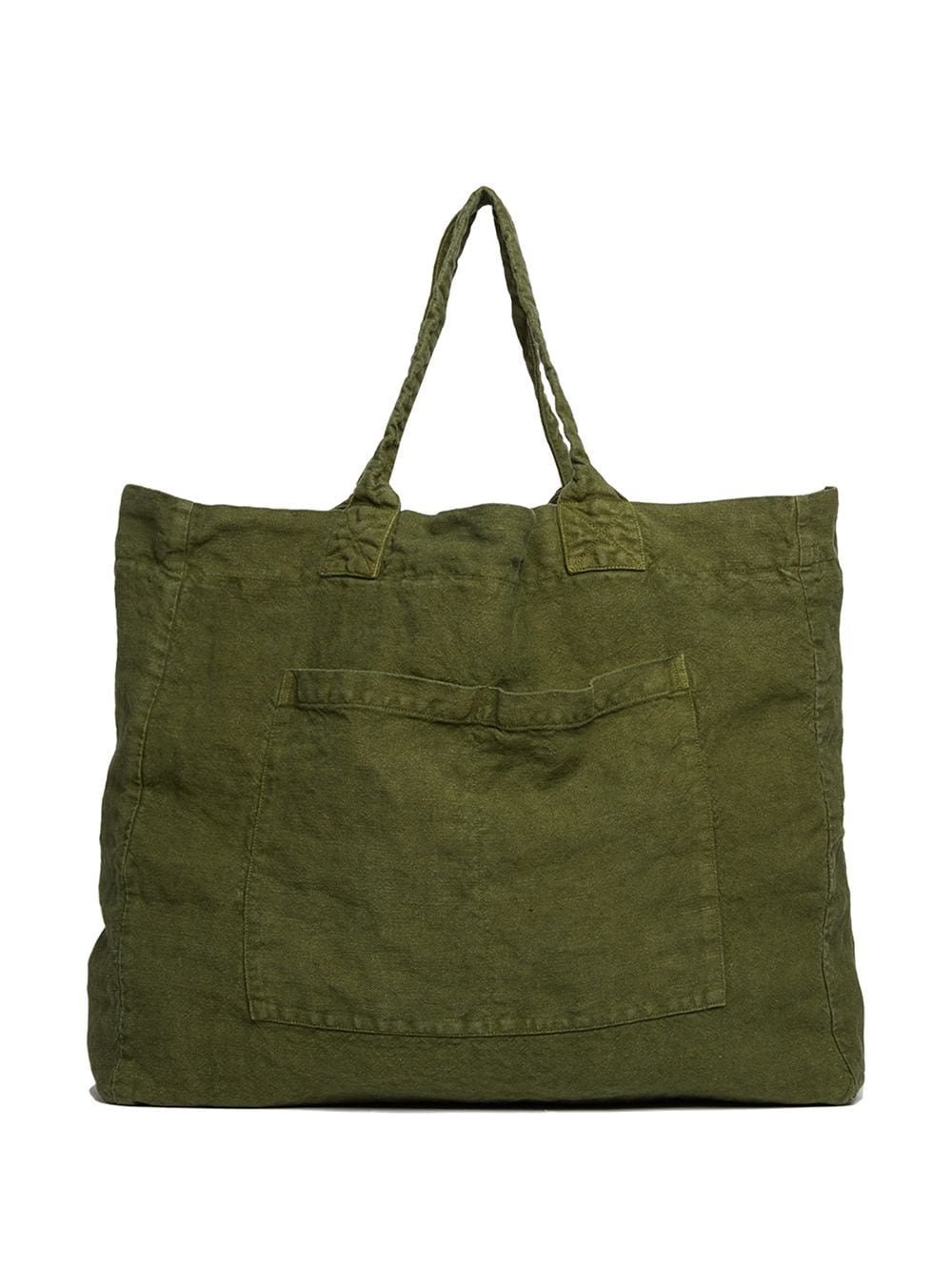 weekend linen tote bag