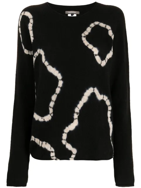 Shop Suzusan tie dye-print cashmere 