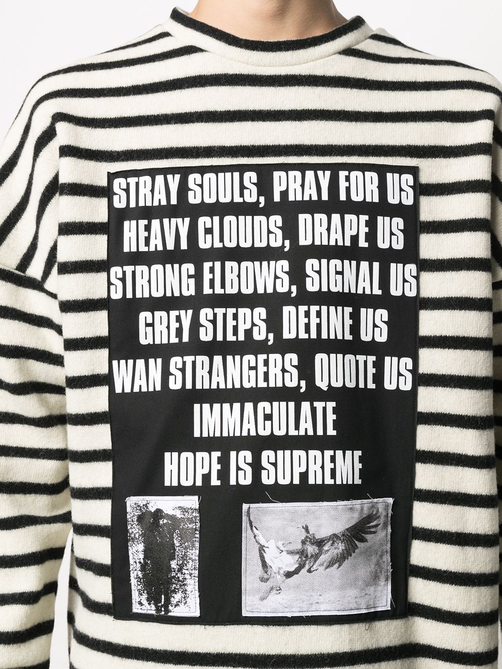 Raf Simons Striped graphic-print Jumper - Farfetch