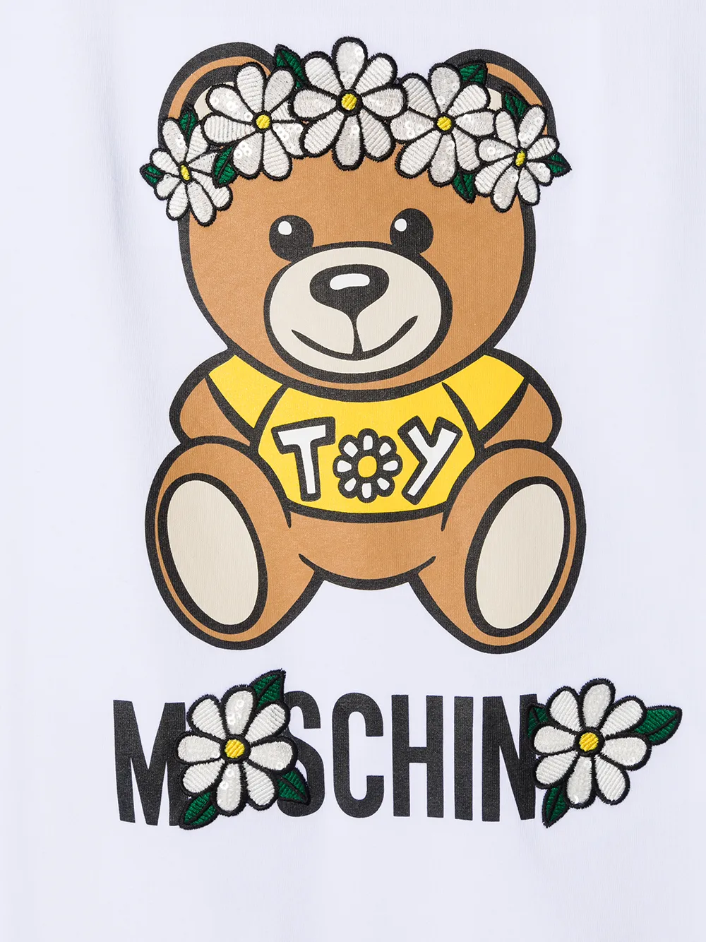 фото Moschino kids платье миди с принтом