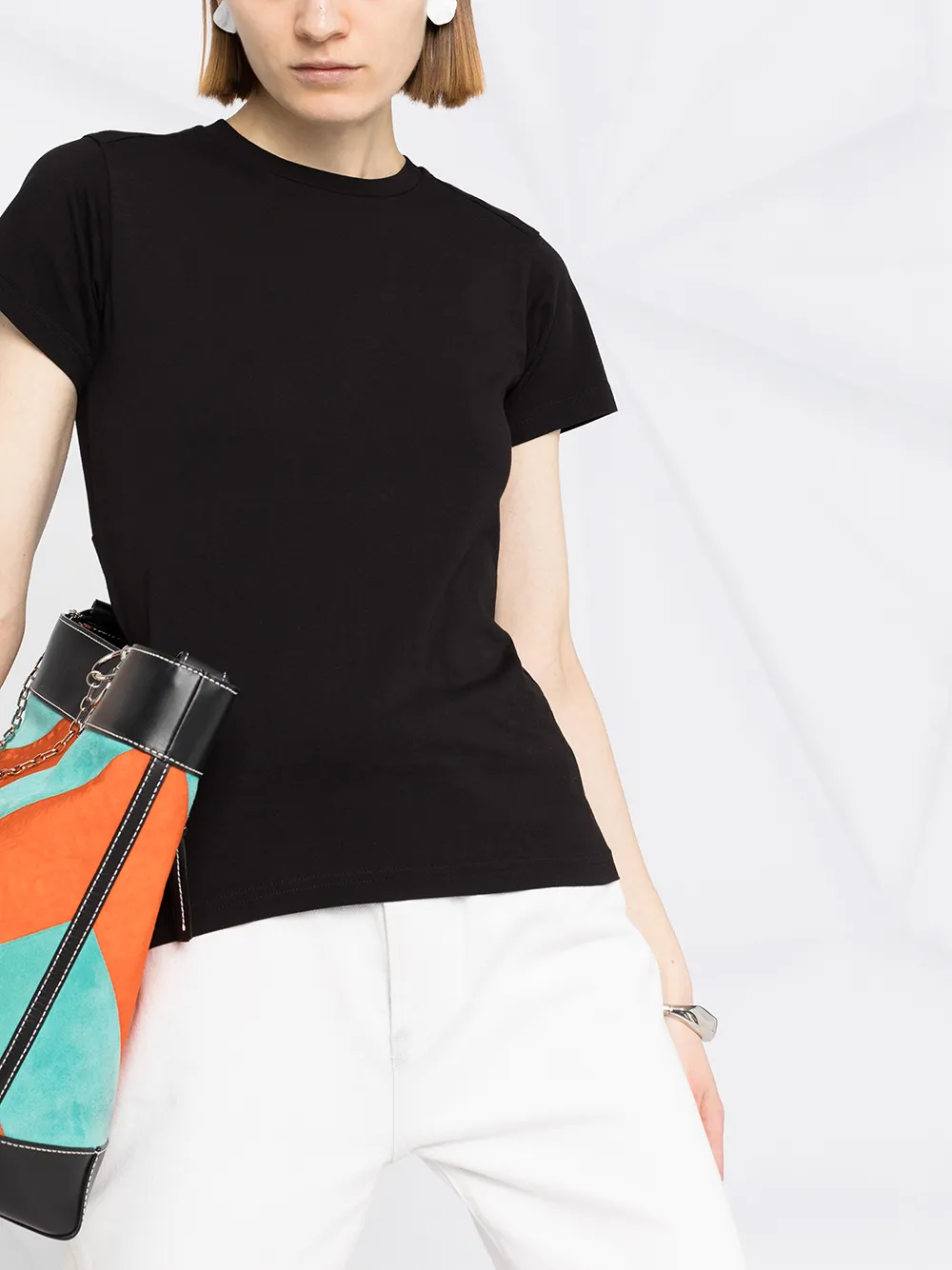 Moncler Rear-stripe Slim-fit T-shirt In Black