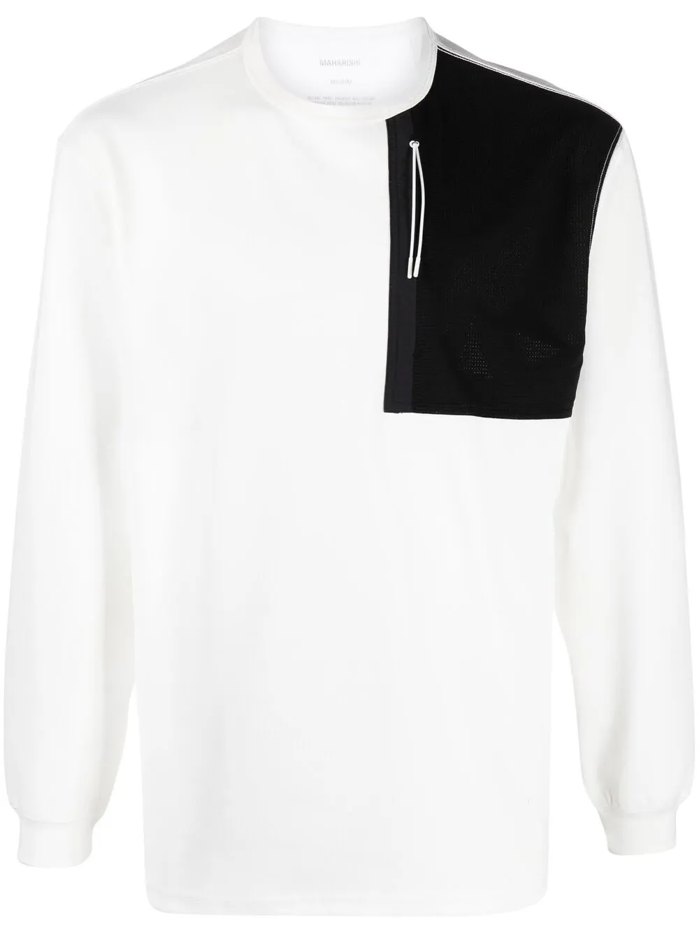 Maharishi Mesh Panelled Sweatshirt In White