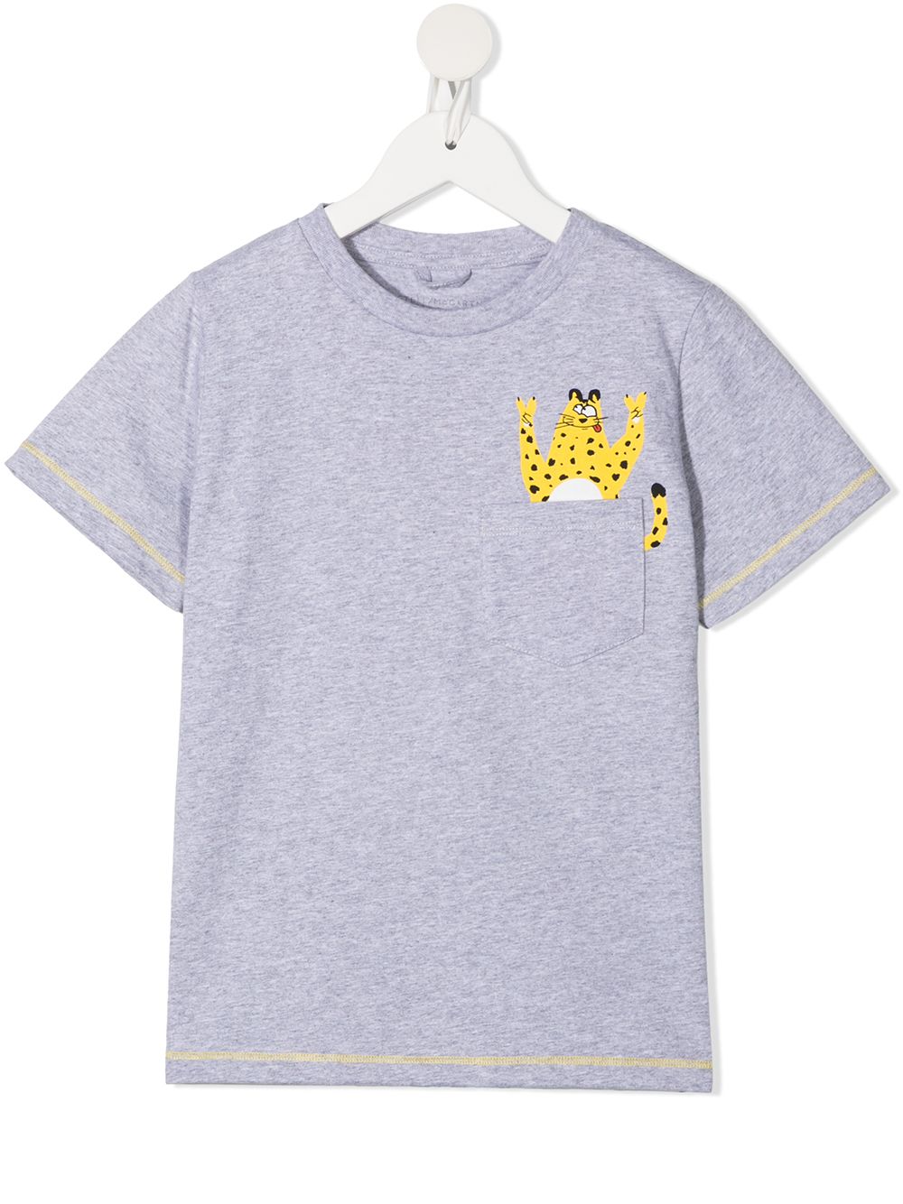 

Stella McCartney Kids playera con estampado de guepardo - Gris