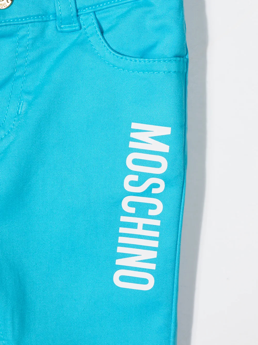 фото Moschino kids брюки кроя слим с логотипом