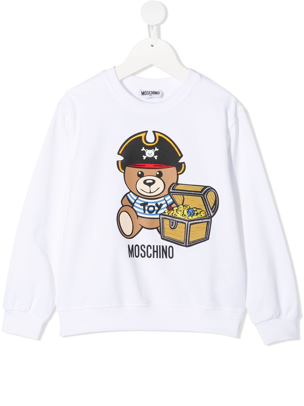 фото Moschino kids толстовка с принтом teddy bear