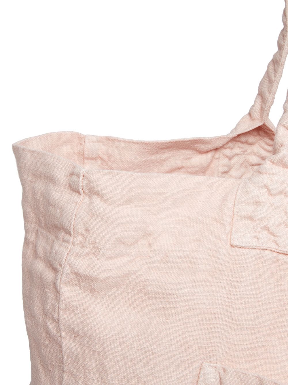 Shop Once Milano Weekend Linen Tote Bag In Pink