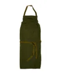 Once Milano front-pouch linen apron - Green