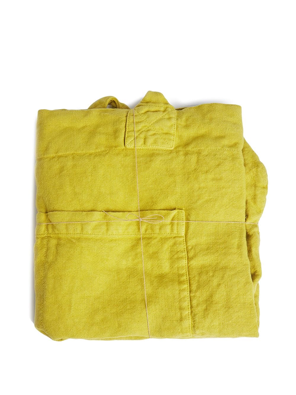 Shop Once Milano Linen Weekend Bag In Yellow