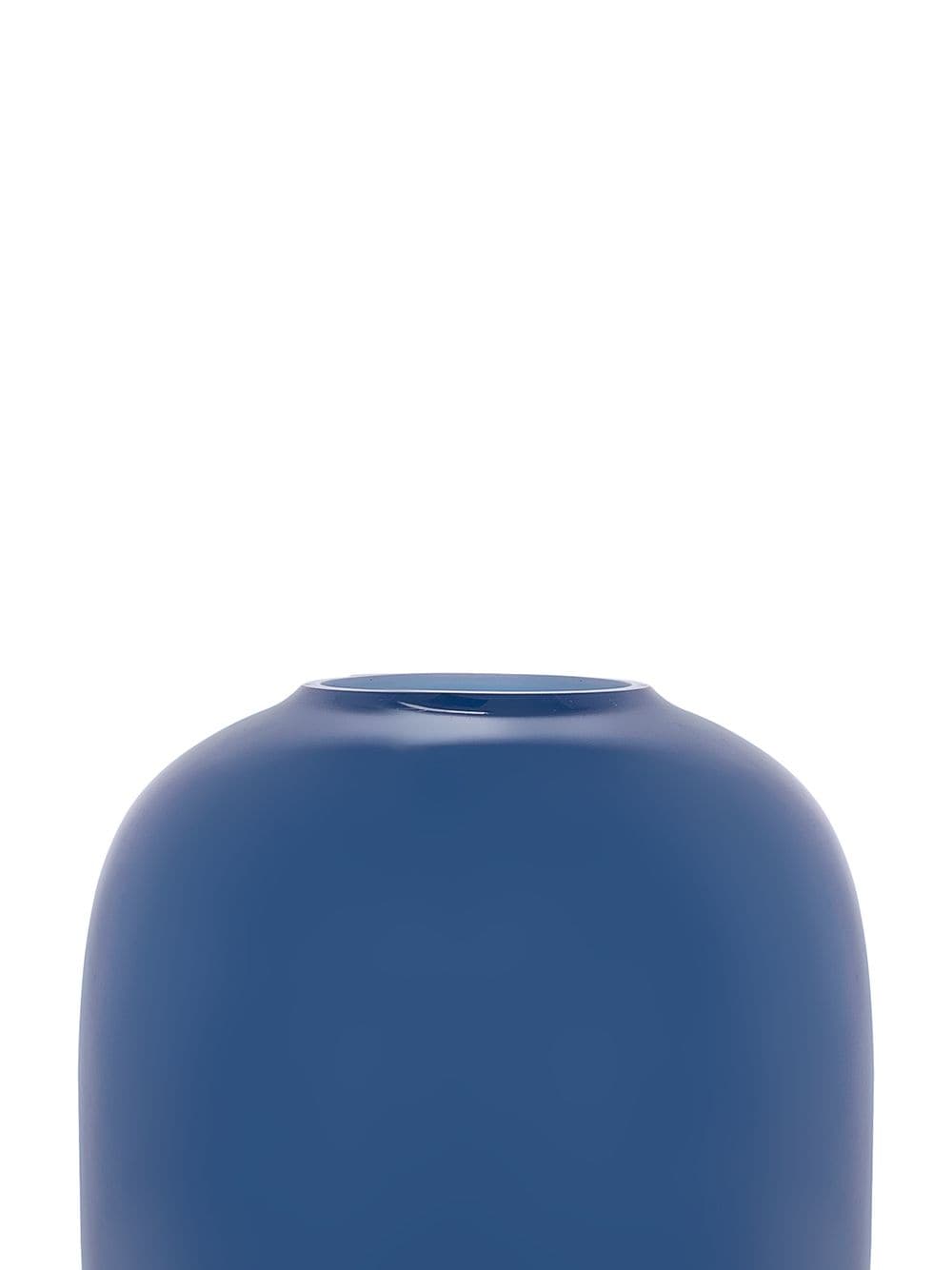 Shop Cappellini Arya' Curved Vase 220mmx180mm In Blue