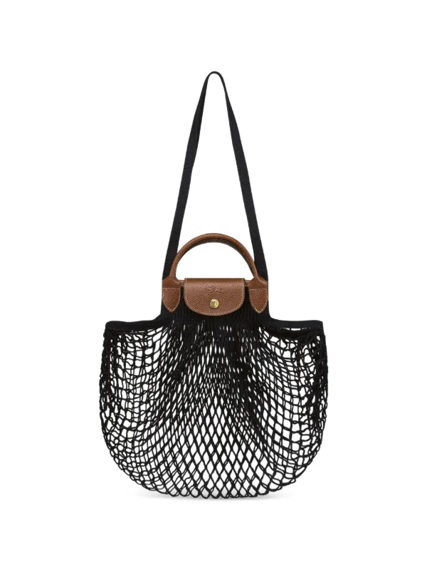 フランス製　ロンシャン　プリアージュ　フィレ　メッシュバッグ Longchamp ル プリアージュ フィレ メッシュ バッグ L | ブラック