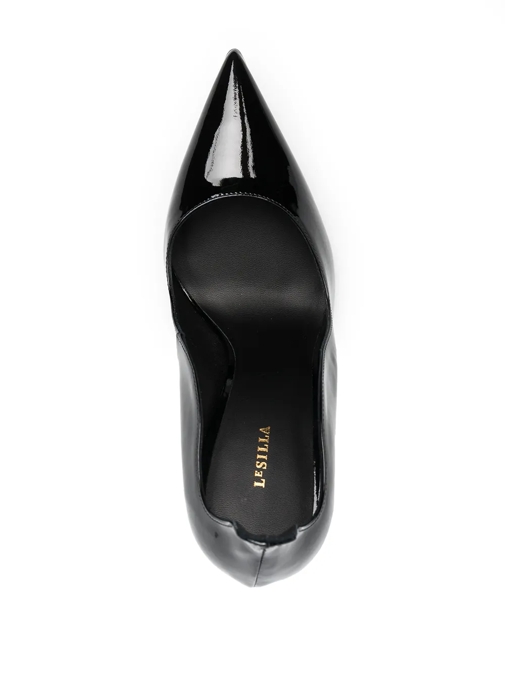 Le Silla wave-edge patent leather pumps Black