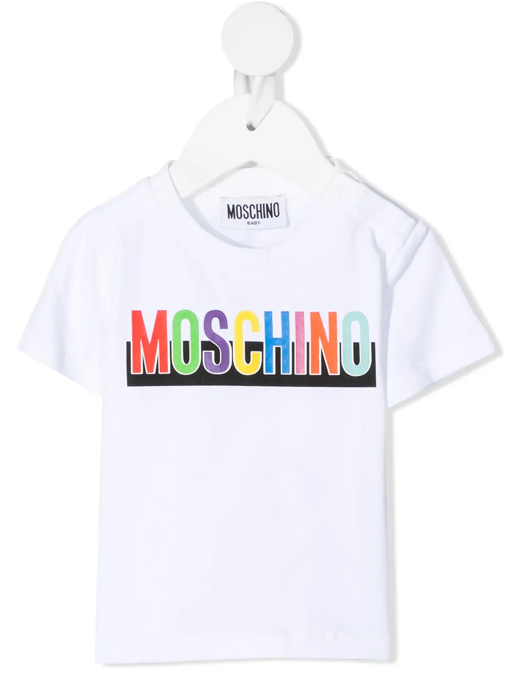 фото Moschino kids футболка с круглым вырезом и логотипом