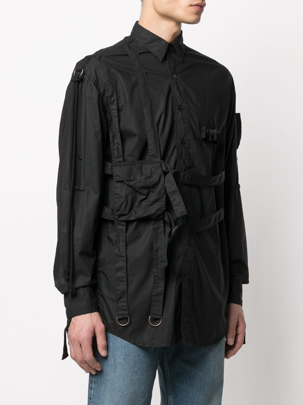 фото Raf simons куртка-рубашка с металлическим декором