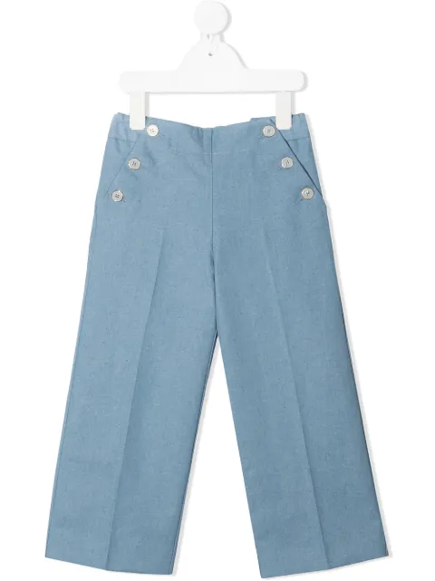 Bonpoint side-buttoned straight leg trousers