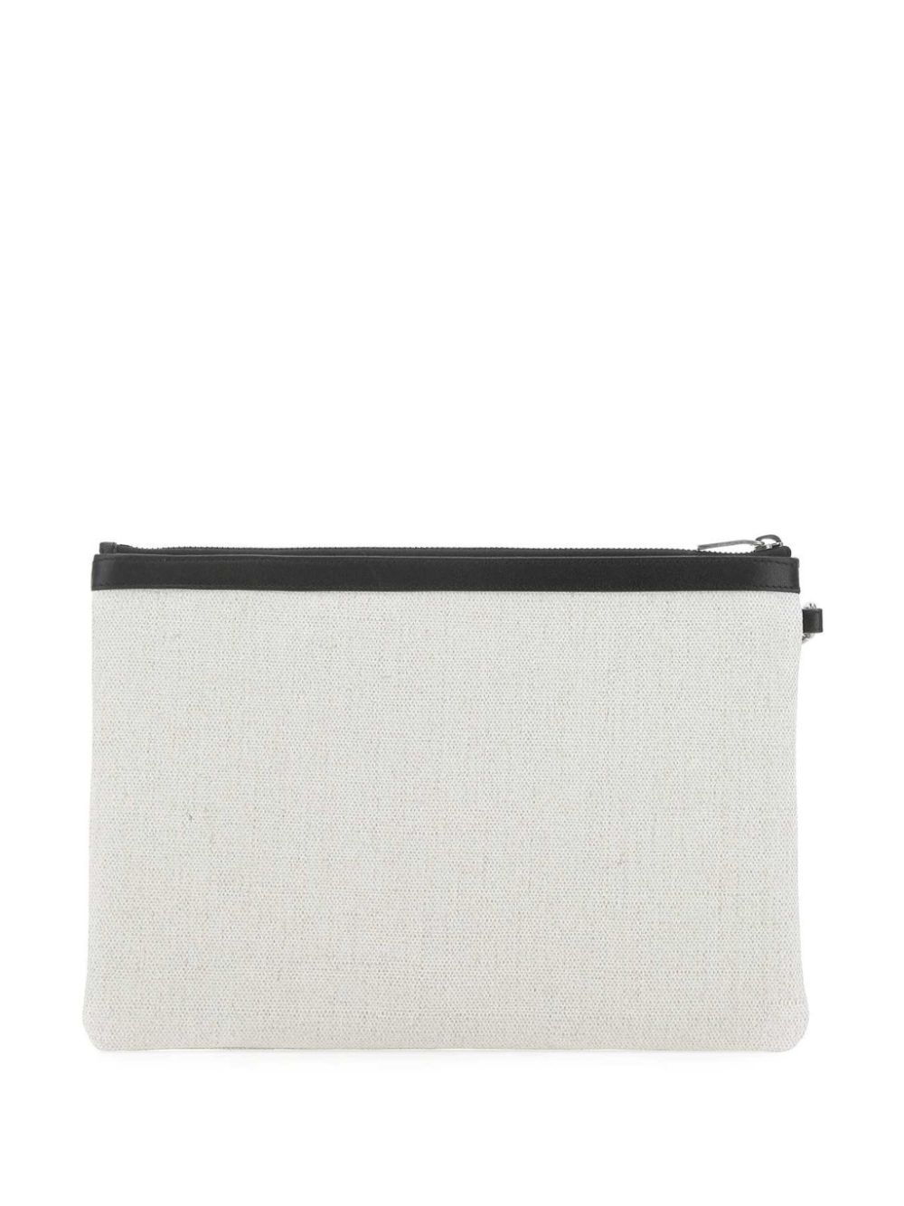 Saint Laurent logo-print clutch - White