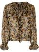 Image 1 of Saint Laurent frilled tie silk blouse