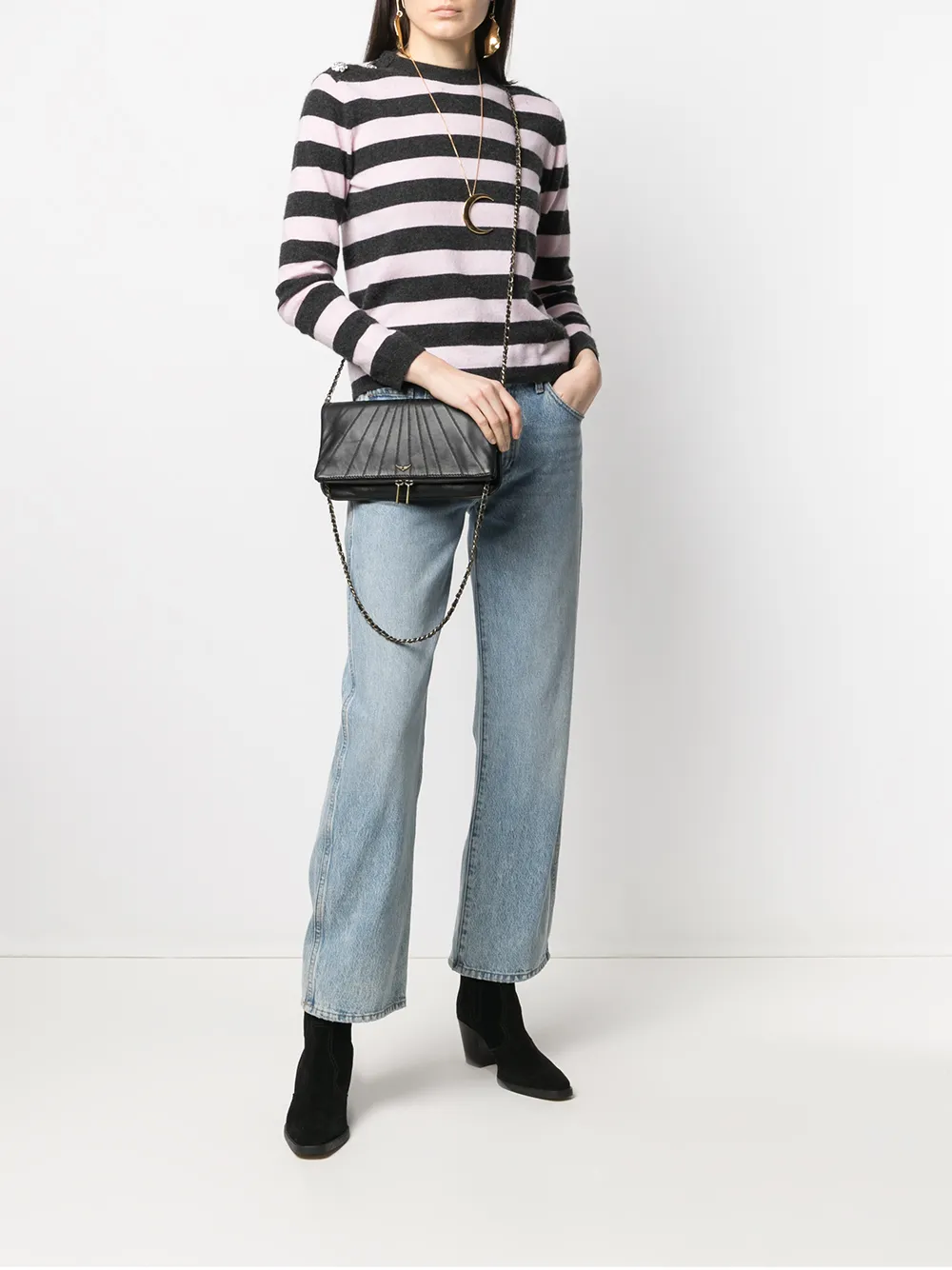 Image 2 of Zadig&Voltaire Rock leather clutch bag