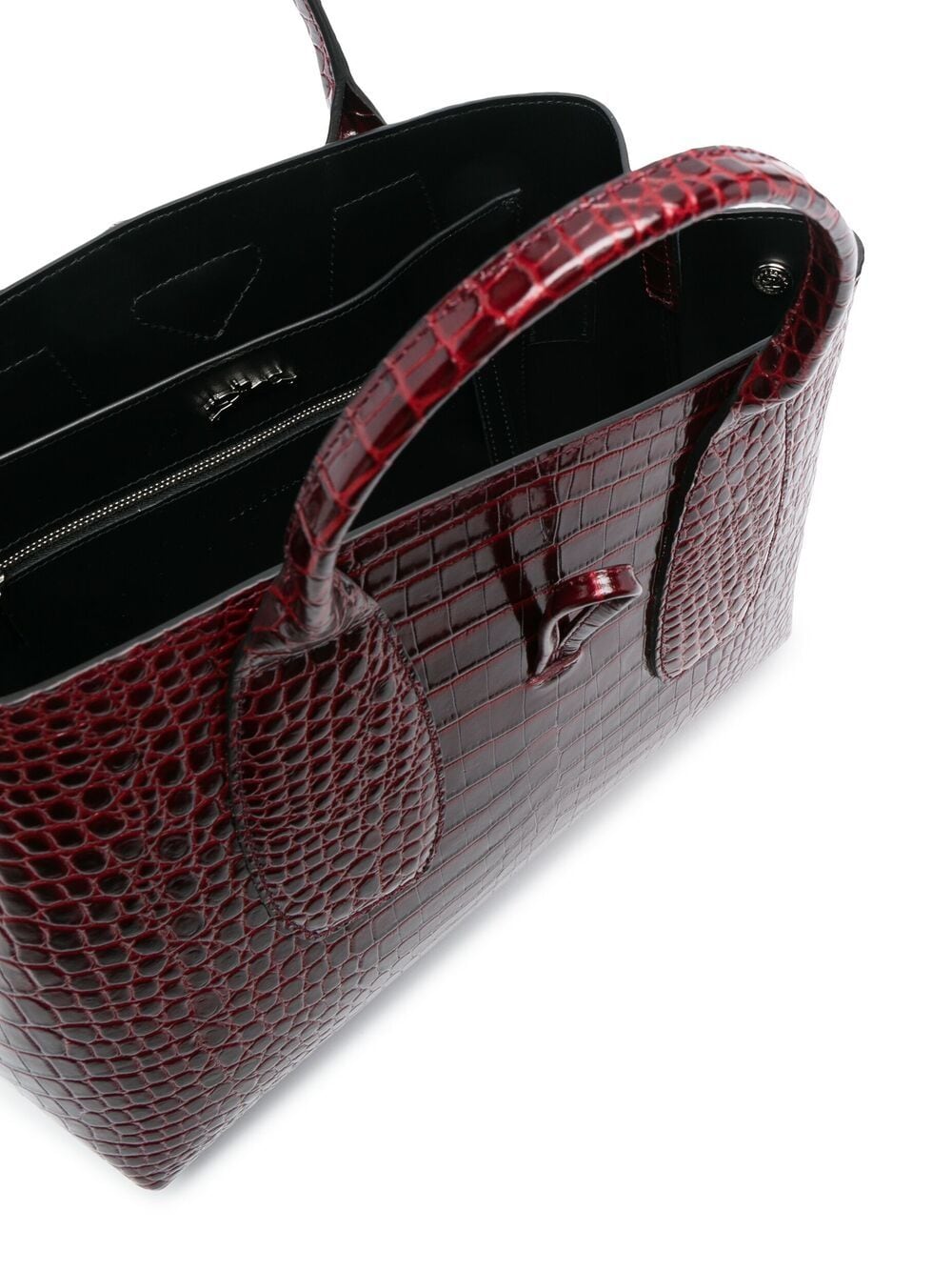 фото Longchamp сумка-тоут roseau с тиснением под кожу крокодила