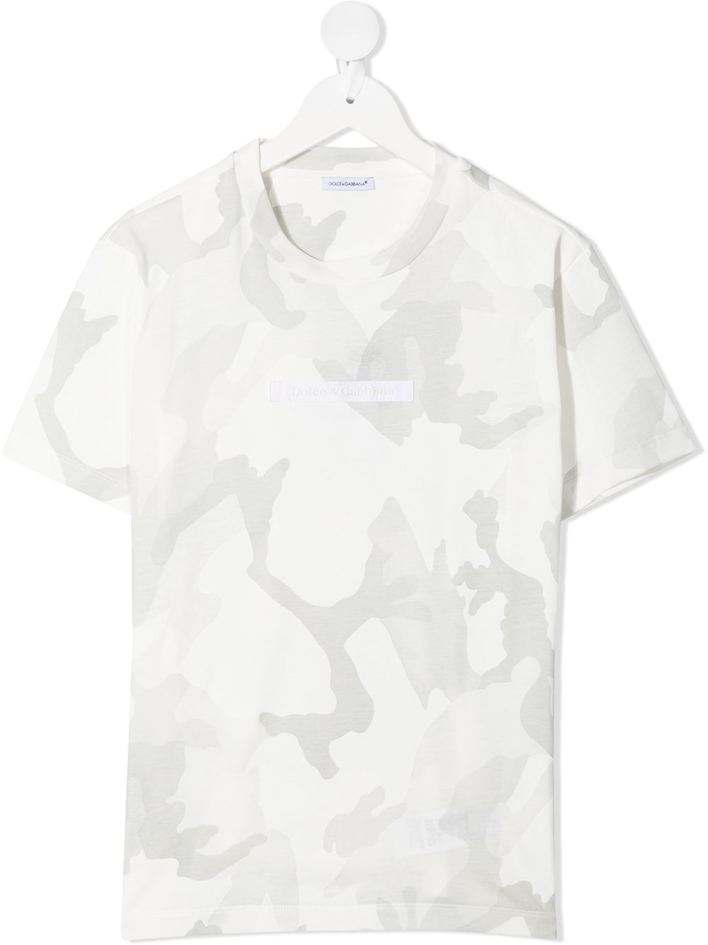 

Dolce & Gabbana Kids playera con estampado militar - Blanco