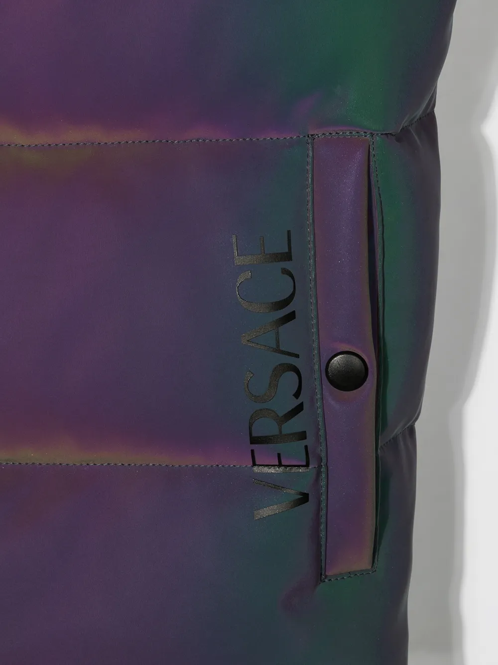 Young Versace Logo-print Padded Gilet In Purple