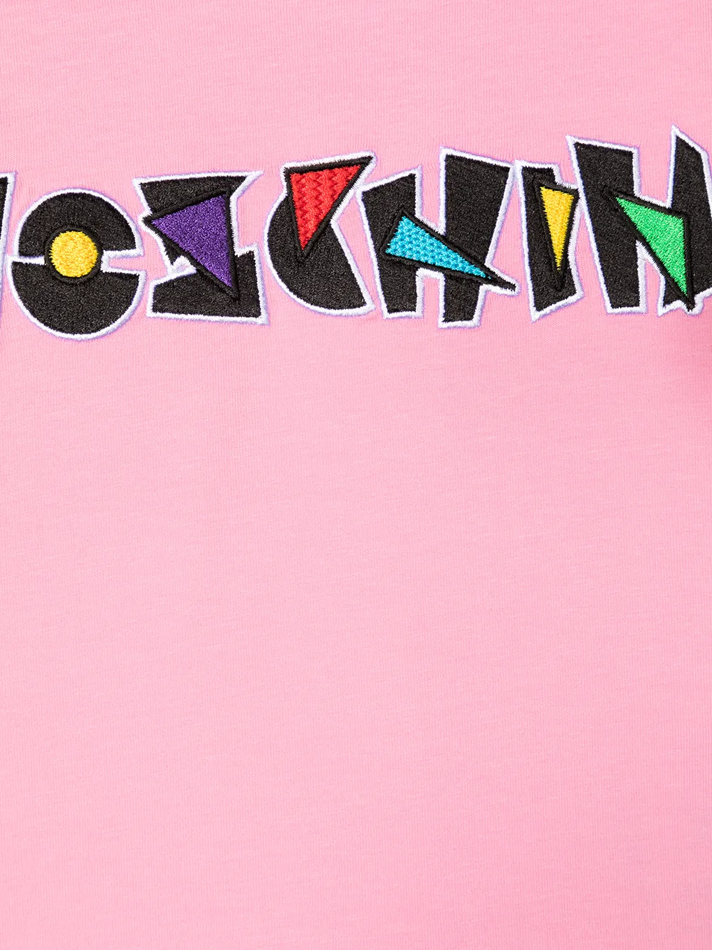 фото Moschino kids укороченная футболка с вышитым логотипом