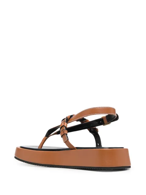 JW Anderson flatform braided sandals brown ANW36008A12142509 - Farfetch