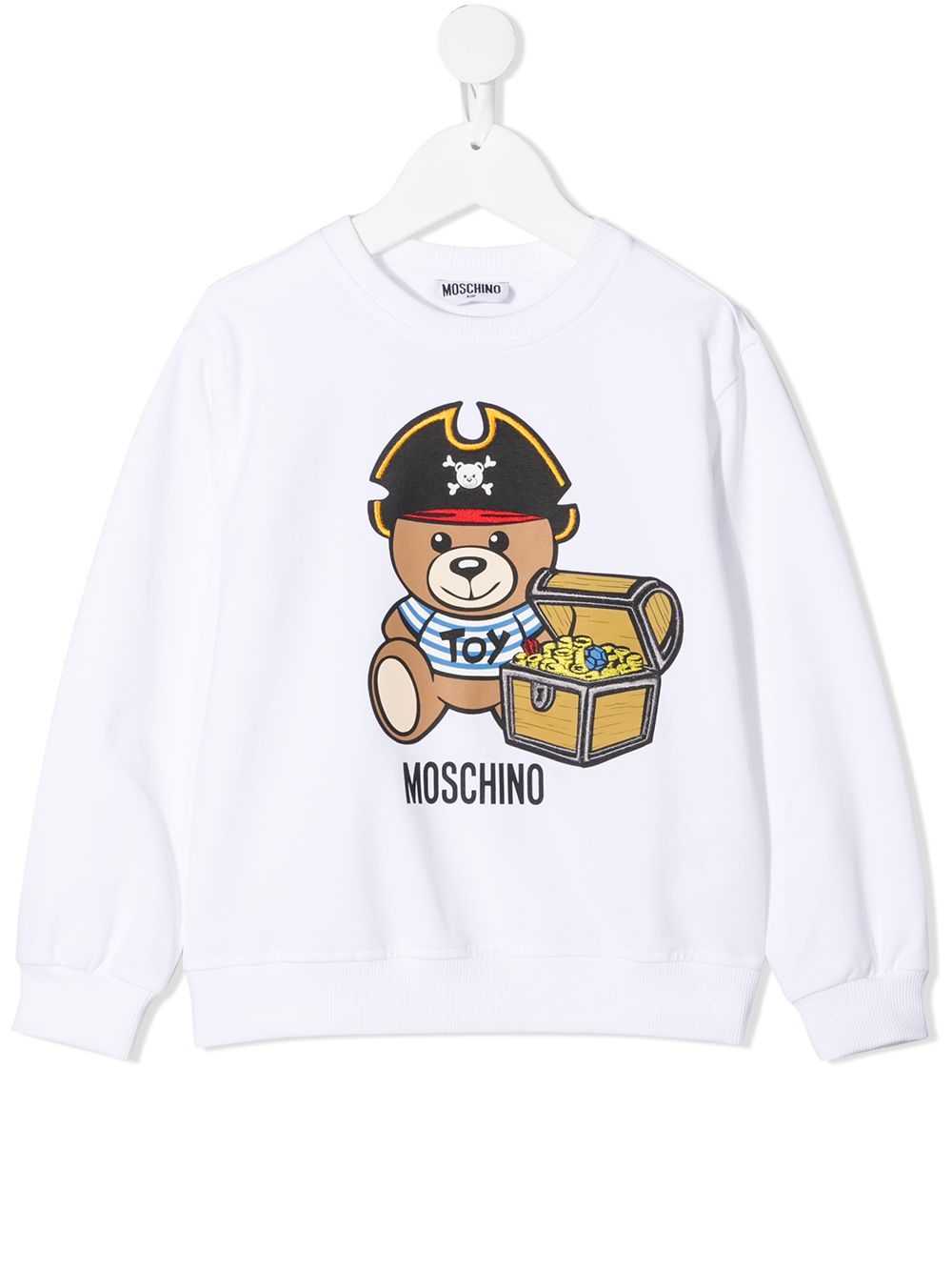 фото Moschino kids толстовка с принтом teddy bear