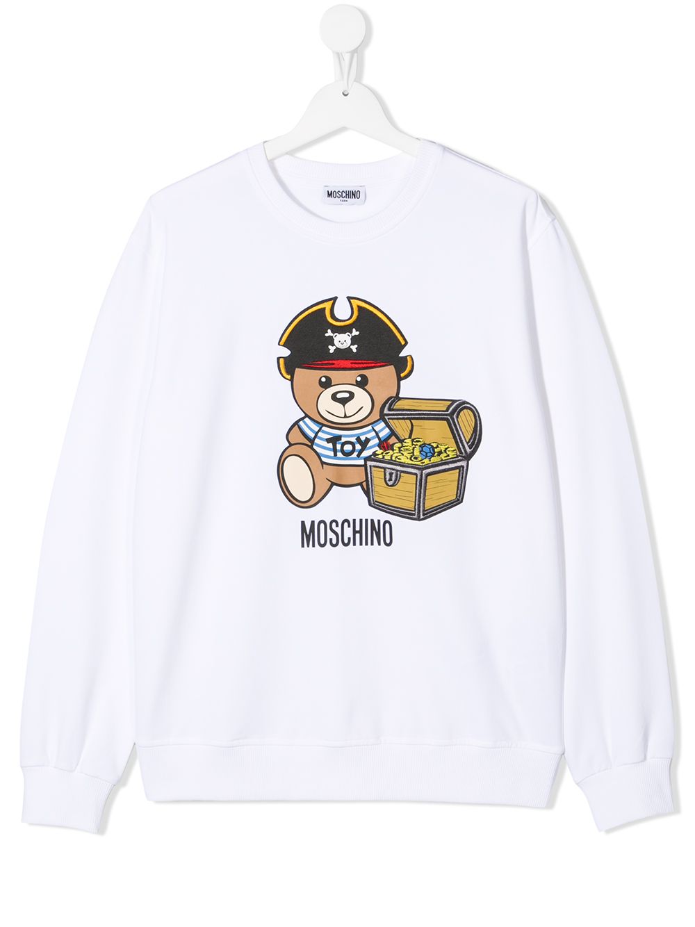 фото Moschino kids толстовка с принтом teddy bear