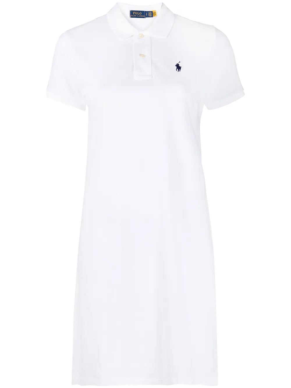 

Polo Ralph Lauren embroidered logo minidress - White