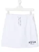 Image 1 of MSGM Kids TEEN logo-print cotton mini skirt